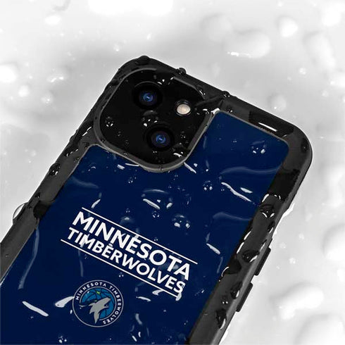 NBA Minnesota Timberwolves Standard - Navy Blue iPhone 15 Plus Waterproof Case