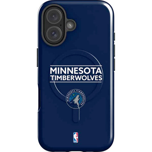 NBA Minnesota Timberwolves Standard - Navy Blue iPhone 16 Plus Magsafe Impact Case