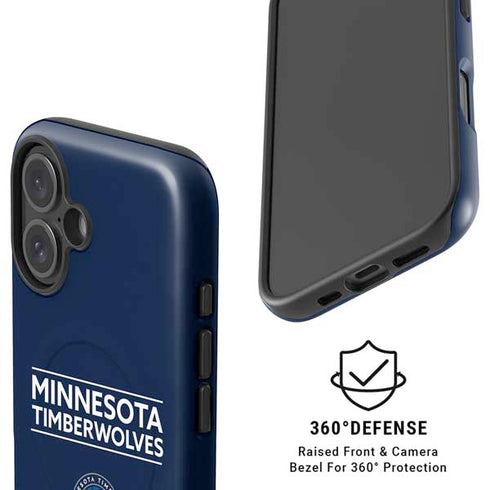 NBA Minnesota Timberwolves Standard - Navy Blue iPhone 16 Plus Magsafe Impact Case