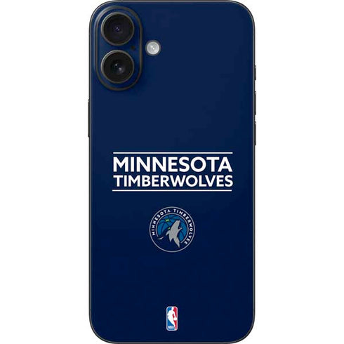 NBA Minnesota Timberwolves Standard - Navy Blue iPhone 16 Plus Skin