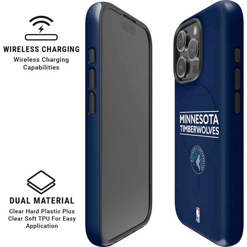 NBA Minnesota Timberwolves Standard - Navy Blue iPhone 16 Pro Magsafe Impact Case