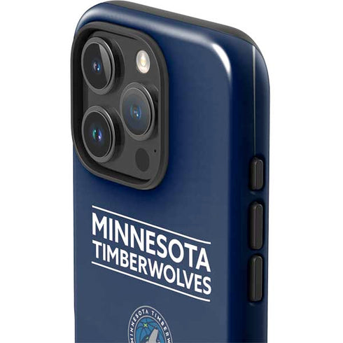 NBA Minnesota Timberwolves Standard - Navy Blue iPhone 16 Pro Max Impact Case