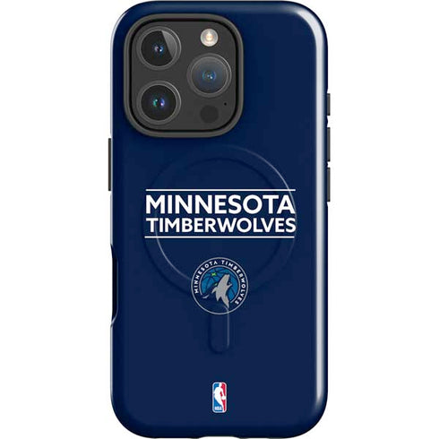 NBA Minnesota Timberwolves Standard - Navy Blue iPhone 16 Pro Max Magsafe Impact Case
