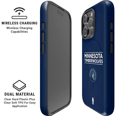 NBA Minnesota Timberwolves Standard - Navy Blue iPhone 16 Pro Max Magsafe Impact Case
