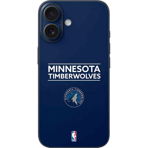 NBA Minnesota Timberwolves Standard - Navy Blue iPhone 16 Skin