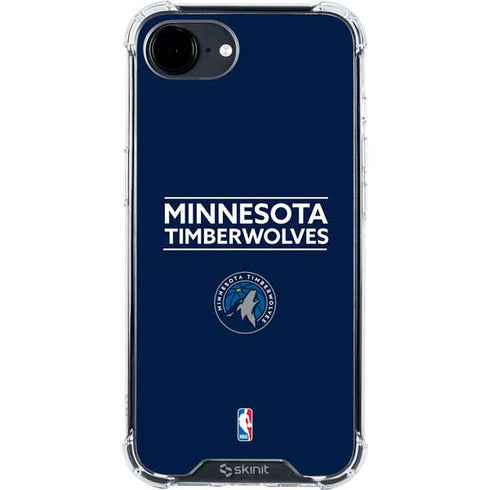 NBA Minnesota Timberwolves Standard - Navy Blue iPhone 16e Clear Case