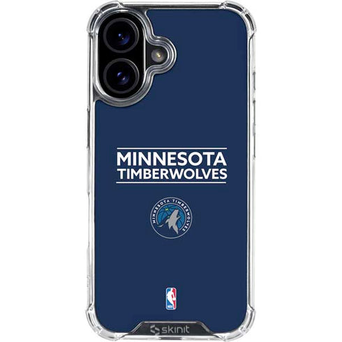 NBA Minnesota Timberwolves Standard - Navy Blue iPhone 17 Clear Case