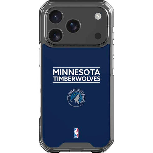 NBA Minnesota Timberwolves Standard - Navy Blue iPhone 18 Pro Clear Case