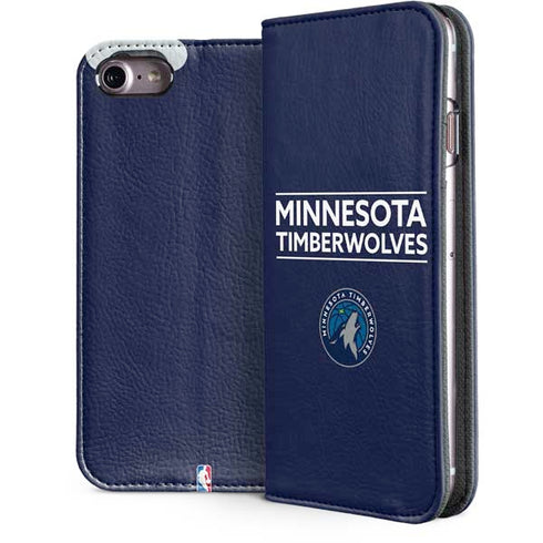 NBA Minnesota Timberwolves Standard - Navy Blue iPhone 7 Folio Case