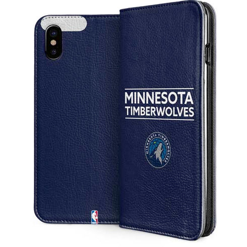 NBA Minnesota Timberwolves Standard - Navy Blue iPhone 8 Folio Case
