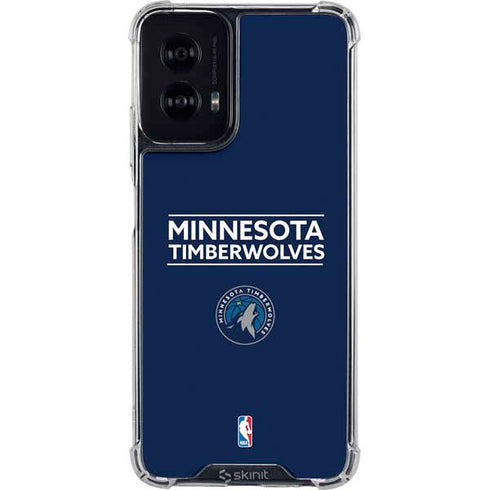NBA Minnesota Timberwolves Standard - Navy Blue Moto G Power 5G (2024) Clear Case