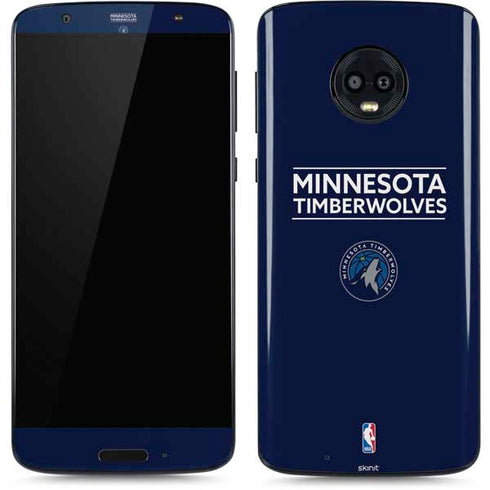 NBA Minnesota Timberwolves Standard - Navy Blue Moto G6 Skin