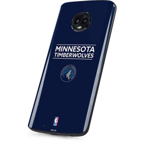NBA Minnesota Timberwolves Standard - Navy Blue Moto G6 Skin