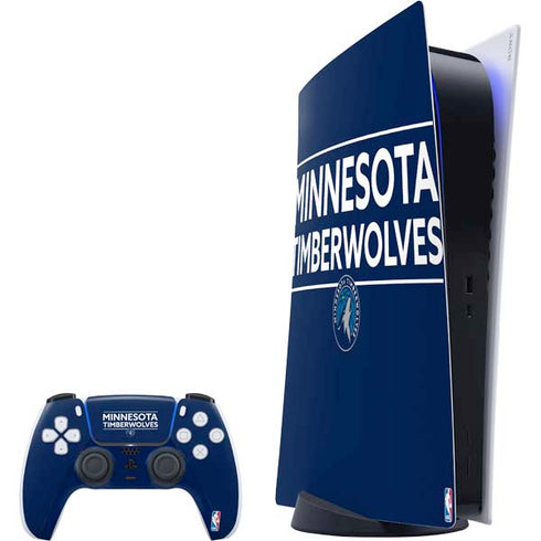 NBA Minnesota Timberwolves Standard - Navy Blue PlayStation PS5 Skins