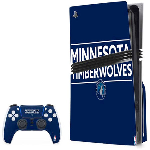 NBA Minnesota Timberwolves Standard - Navy Blue PlayStation PS5 Skins