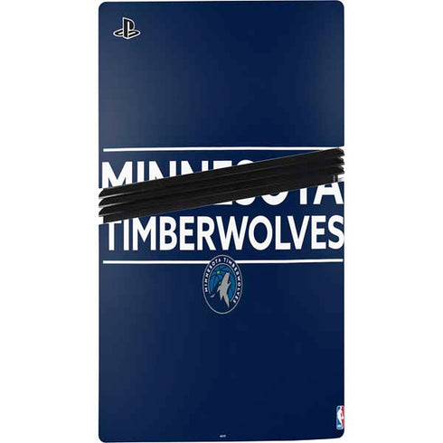 NBA Minnesota Timberwolves Standard - Navy Blue PS5 Pro Disk Console Skin