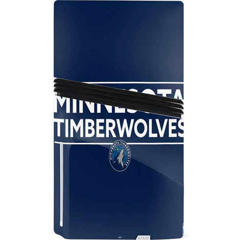 NBA Minnesota Timberwolves Standard - Navy Blue PS5 Pro Disk Console Skin