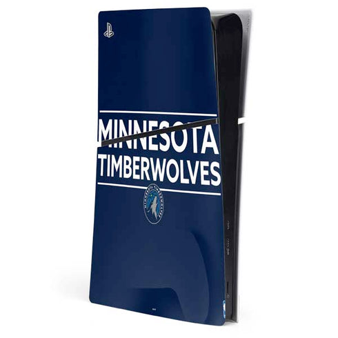 NBA Minnesota Timberwolves Standard - Navy Blue PS5 Slim Digital Edition Console Skin