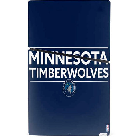 NBA Minnesota Timberwolves Standard - Navy Blue PS5 Slim Digital Edition Console Skin