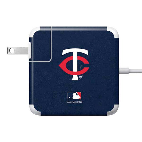 MLB Minnesota Twins - Solid Distressed 85W Power Adapter (15 and 17 inch MacBook Pro Charger) Skin