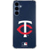 MLB Minnesota Twins - Solid Distressed Galaxy A35 5G Clear Case