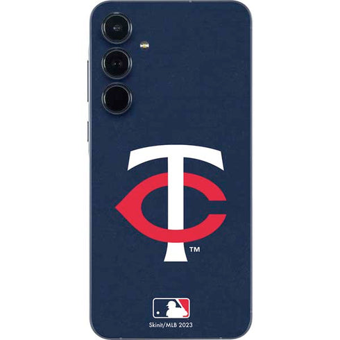MLB Minnesota Twins - Solid Distressed Galaxy A35 5G Skin