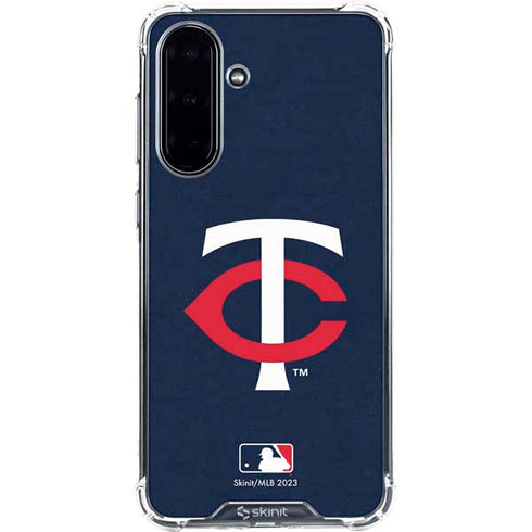 MLB Minnesota Twins - Solid Distressed Galaxy A36 5G Clear Case