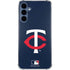 MLB Minnesota Twins - Solid Distressed Galaxy A55 5G Clear Case