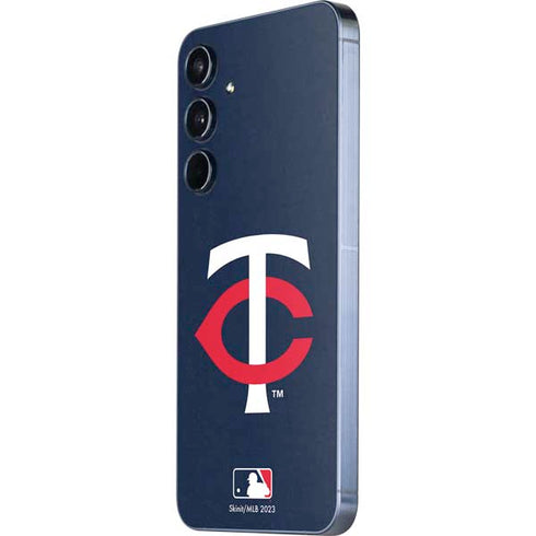 MLB Minnesota Twins - Solid Distressed Galaxy A55 5G Skin