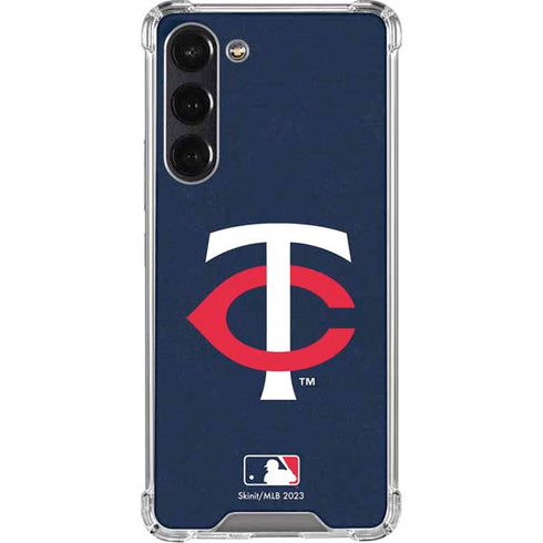 MLB Minnesota Twins - Solid Distressed Galaxy S24 FE Clear Case