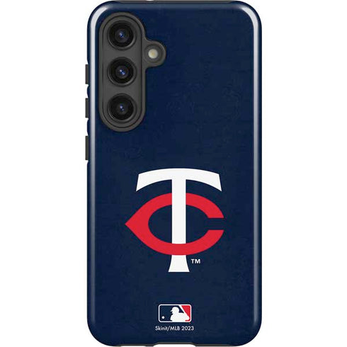 MLB Minnesota Twins - Solid Distressed Galaxy S25 Impact Case