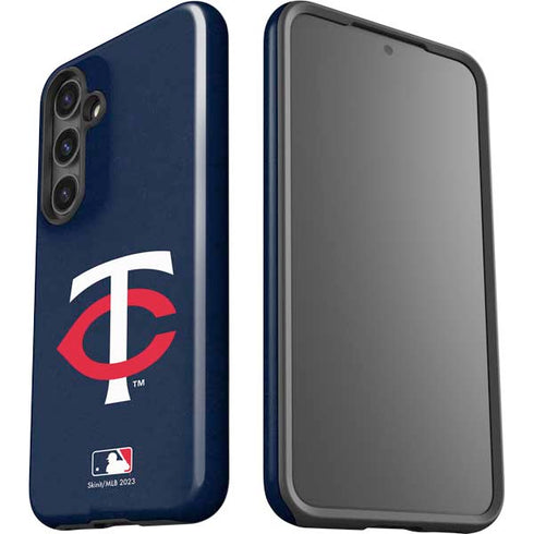 MLB Minnesota Twins - Solid Distressed Galaxy S25 Impact Case