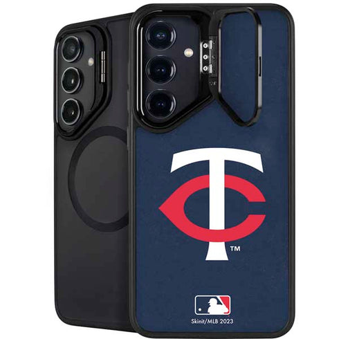 MLB Minnesota Twins - Solid Distressed Galaxy S25 Kickstand Case