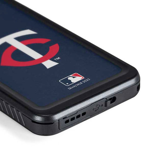 MLB Minnesota Twins - Solid Distressed Galaxy S24 Plus Waterproof Case