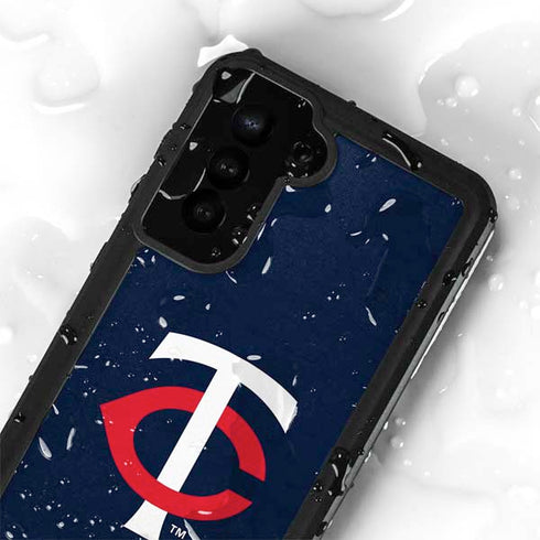 MLB Minnesota Twins - Solid Distressed Galaxy S24 Plus Waterproof Case