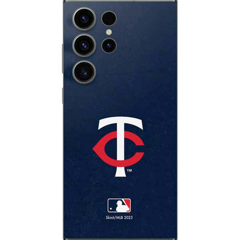 MLB Minnesota Twins - Solid Distressed Galaxy S24 Ultra Skin