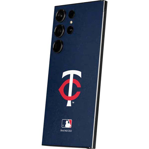 MLB Minnesota Twins - Solid Distressed Galaxy S24 Ultra Skin