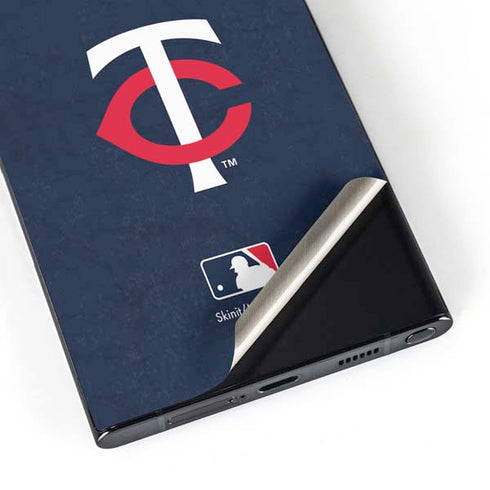 MLB Minnesota Twins - Solid Distressed Galaxy S24 Ultra Skin