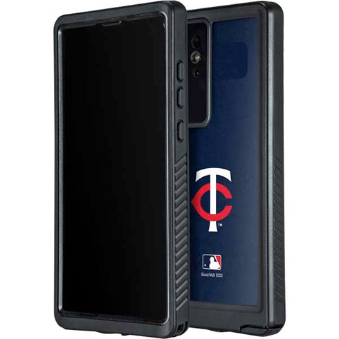 MLB Minnesota Twins - Solid Distressed Galaxy S24 Ultra Waterproof Case