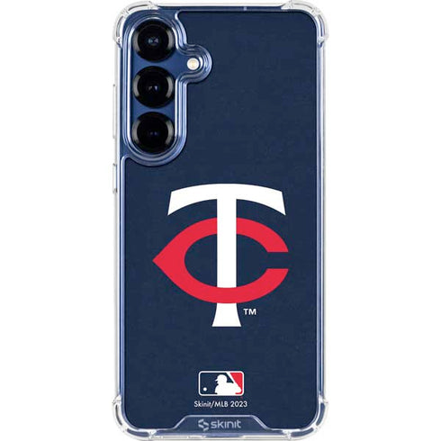 MLB Minnesota Twins - Solid Distressed Galaxy S25 Clear Case