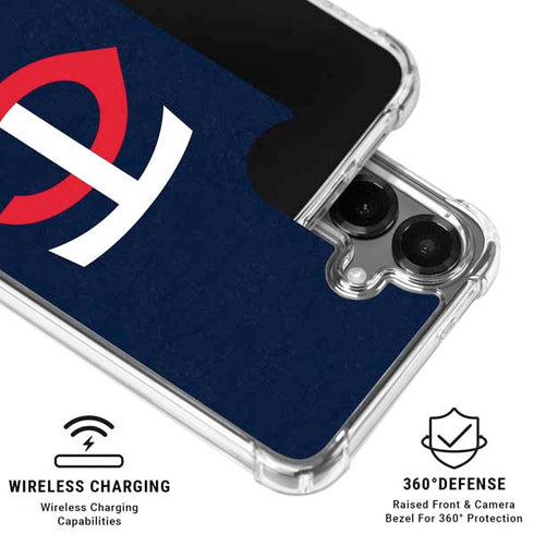 MLB Minnesota Twins - Solid Distressed Galaxy S26 Plus Clear Case