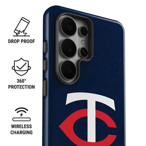 MLB Minnesota Twins - Solid Distressed Galaxy S26 Ultra Impact Case
