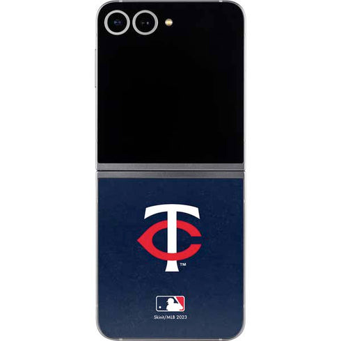 MLB Minnesota Twins - Solid Distressed Galaxy Z Flip6 Skin
