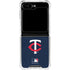 MLB Minnesota Twins - Solid Distressed Galaxy Z Flip6 Clear Case