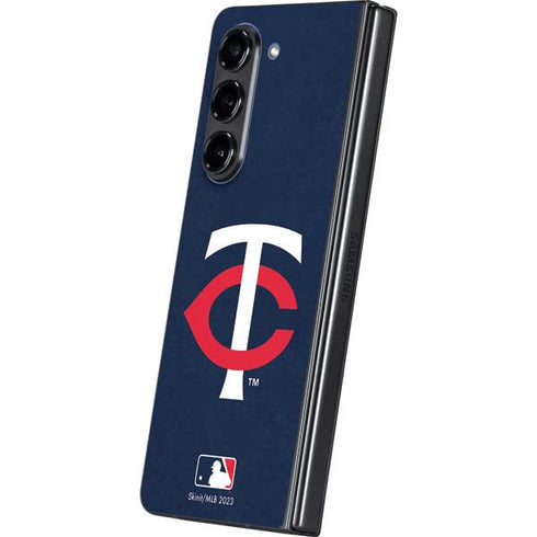MLB Minnesota Twins - Solid Distressed Galaxy Z Fold5 5G Skin