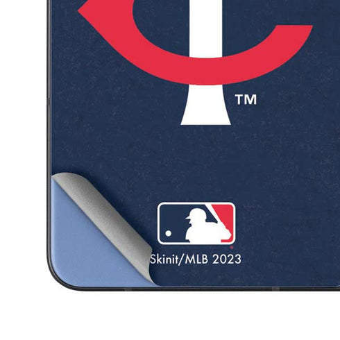 MLB Minnesota Twins - Solid Distressed Galaxy Z Fold5 5G Skin