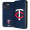 MLB Minnesota Twins - Solid Distressed iPhone 15 Plus Folio Case