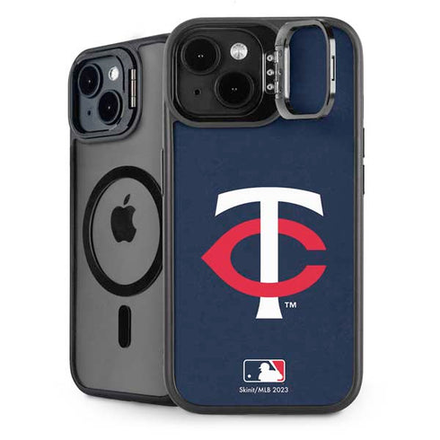 MLB Minnesota Twins - Solid Distressed iPhone 15 Plus Kickstand Case