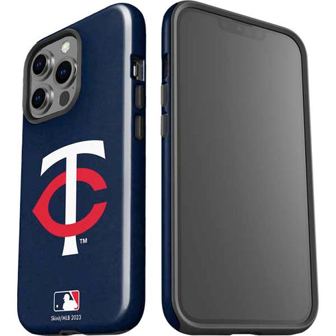 MLB Minnesota Twins - Solid Distressed iPhone 15 Pro Impact Case