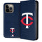 MLB Minnesota Twins - Solid Distressed iPhone 15 Pro Max Folio Case